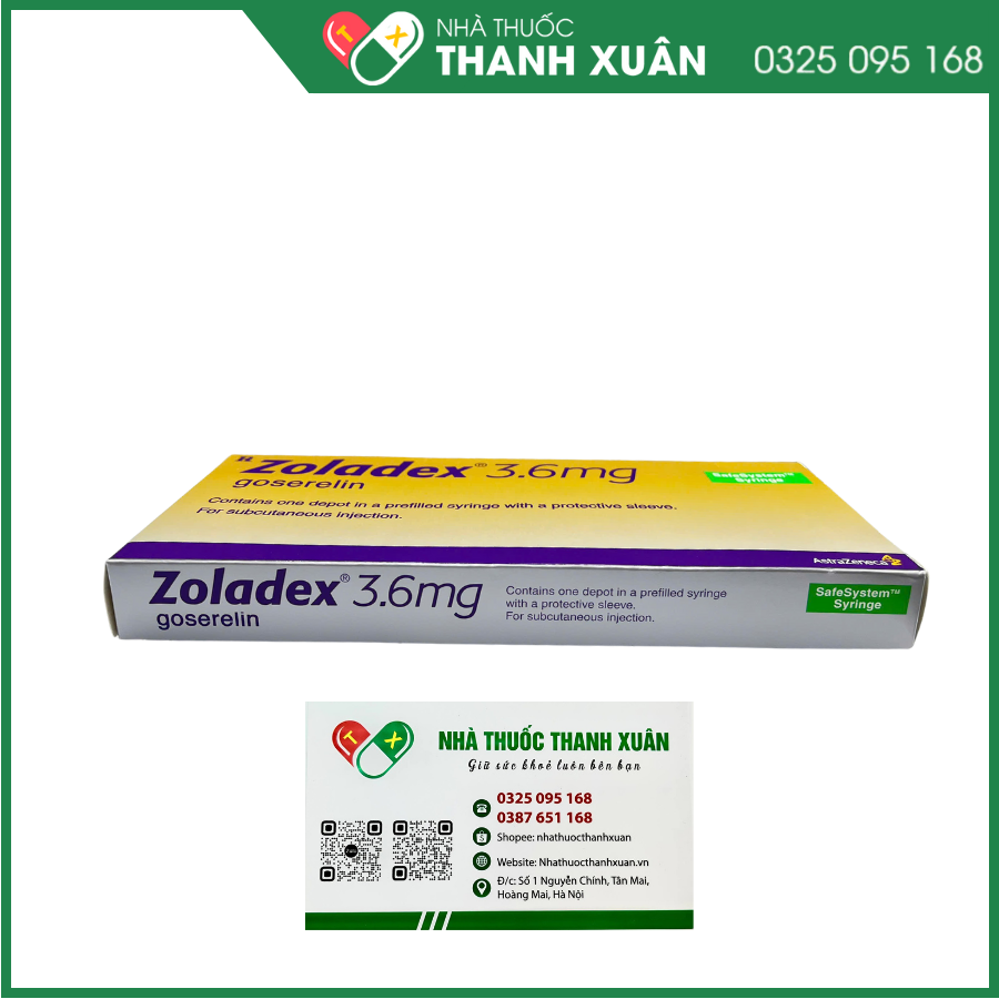 Zoladex 3,6mg trị ung thư vú và ung thư tuyến tiền liệt